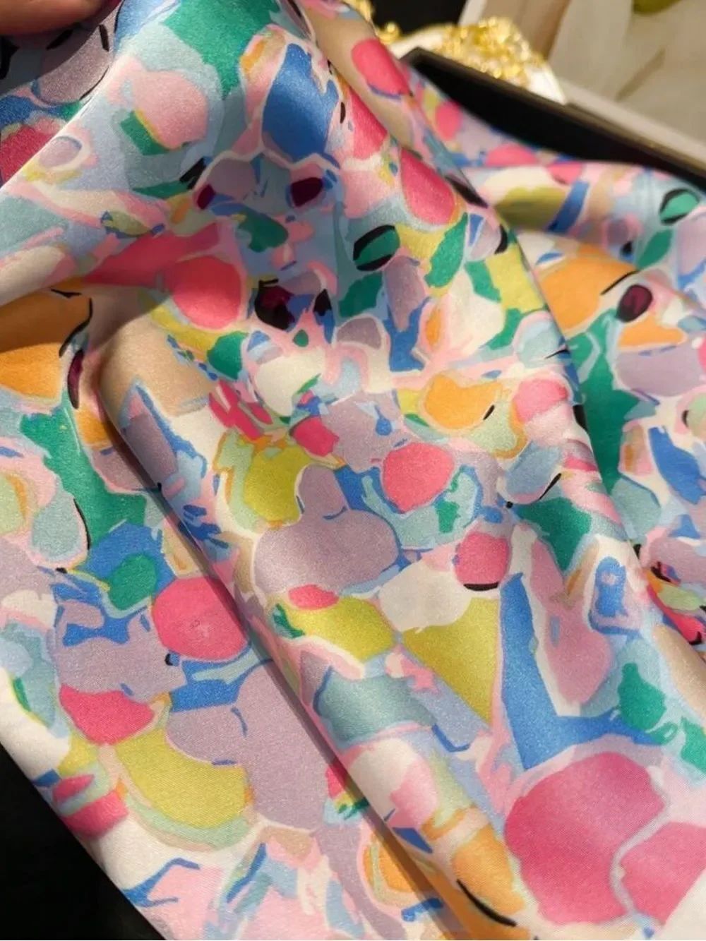 Colorful Abstract Print Scarf S162 - Picture 3 of 6